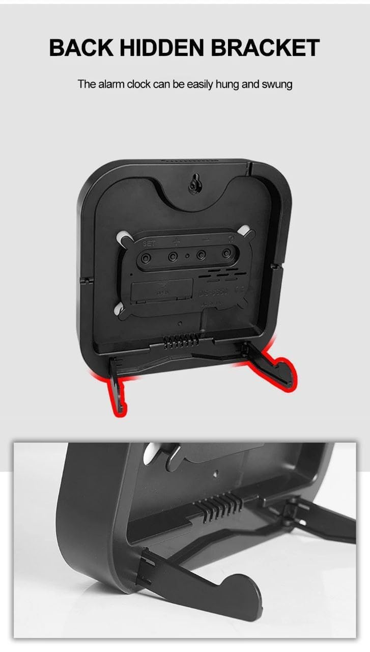 LED Digital Wall Clock – Remote Control & Auto-Dimming, 9" Display