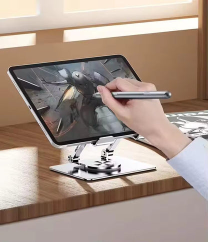 Tablet Stand – 360° Rotating Adjustable Aluminium Holder