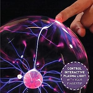 Touch-Activated Plasma Globe – USB Powered Lamp & Science Decor
