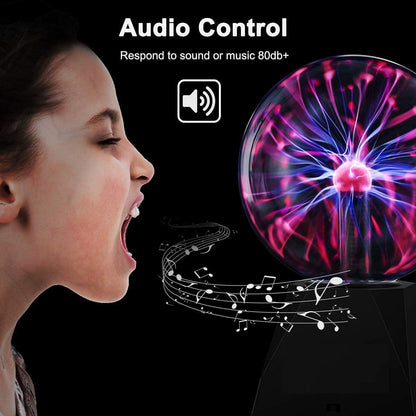 Touch-Activated Plasma Globe – USB Powered Lamp & Science Decor