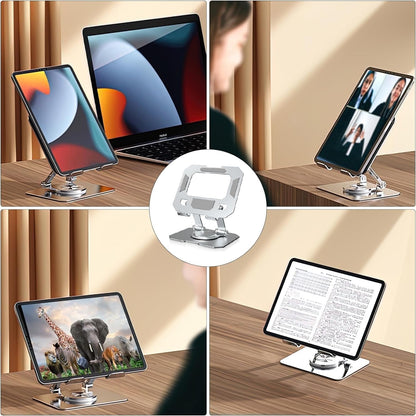 Tablet Stand – 360° Rotating Adjustable Aluminium Holder